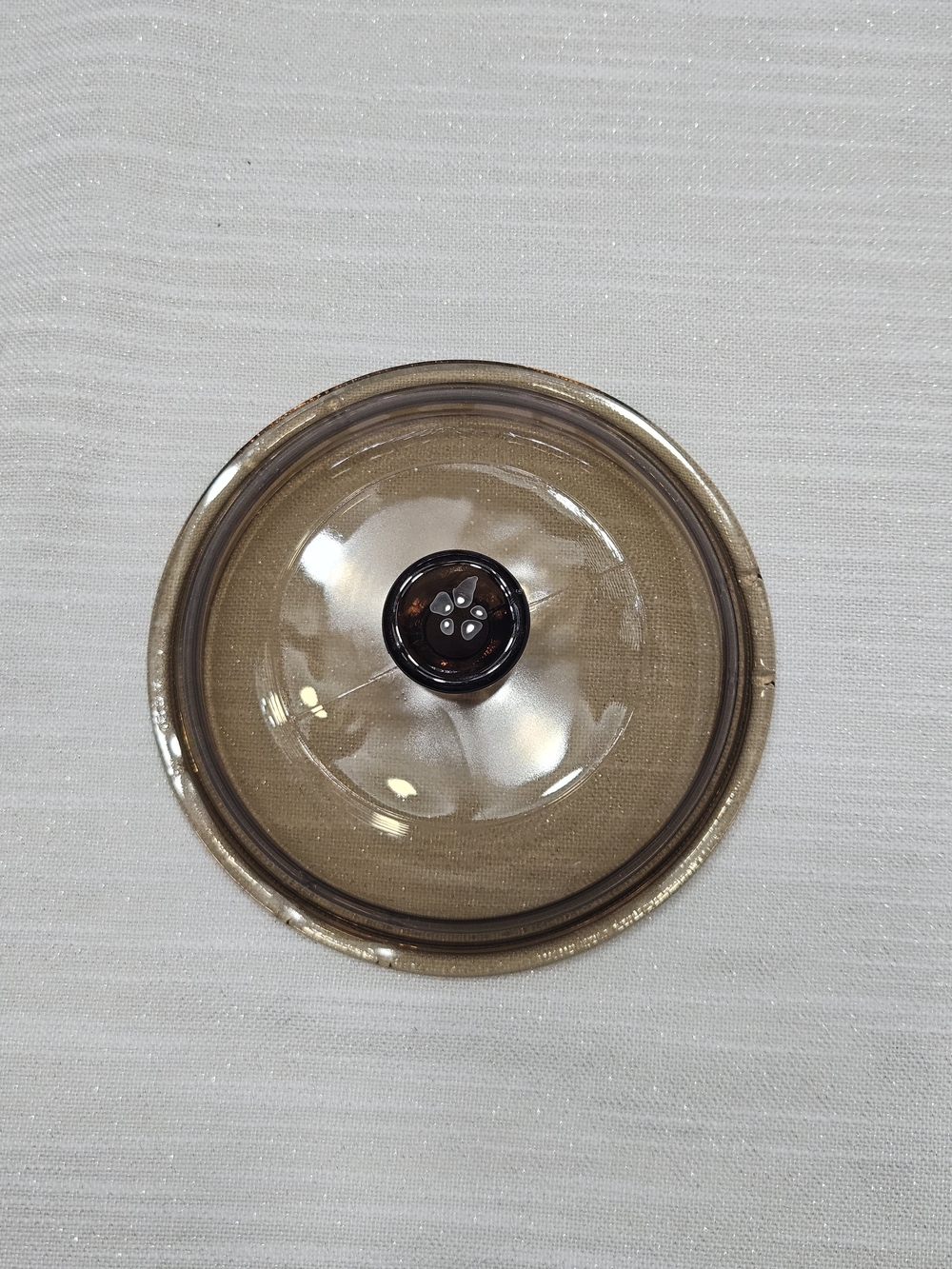 Vintage Pyrex Visions V-1-C Amber Glass Replacement Lid Cover 1L 1 Qt Saucepan